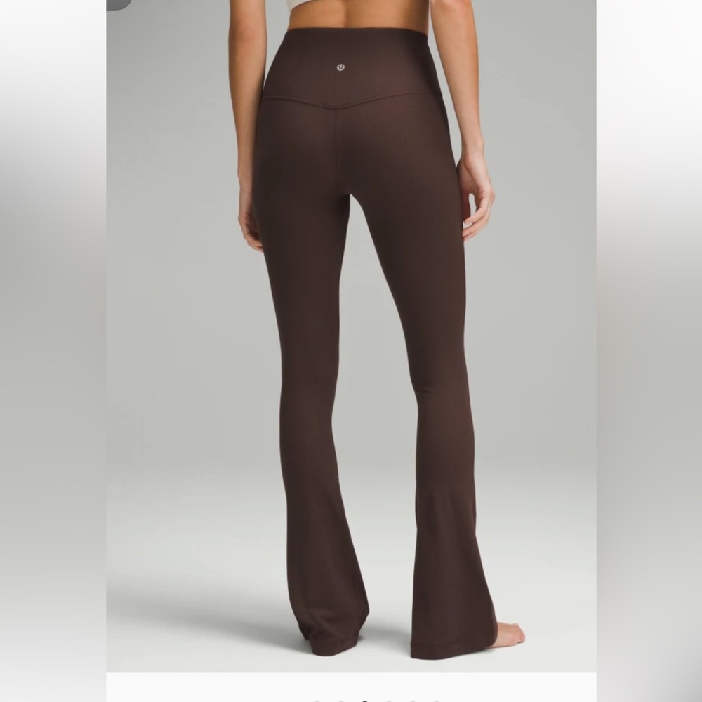 Lululemon Groove Super-High-Rise Flared Pant Nulu in Espresso
